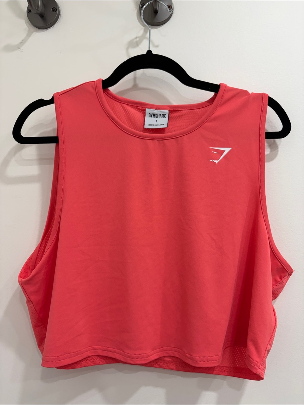 Gymshark Coral Pink Sleeveless Crop Tank